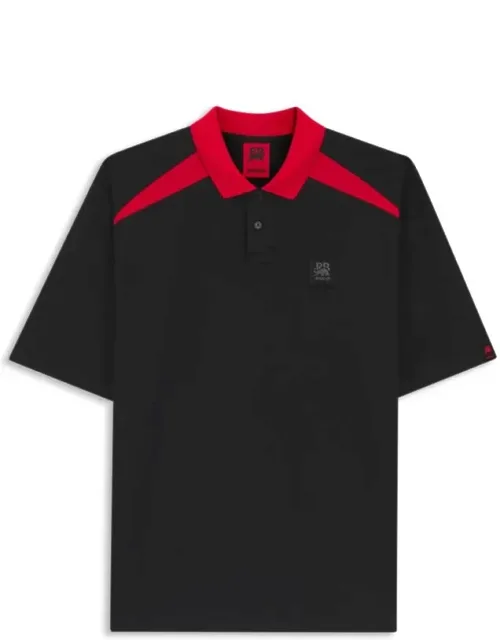 Stretch-cotton Polo Shirt With Bull Motif