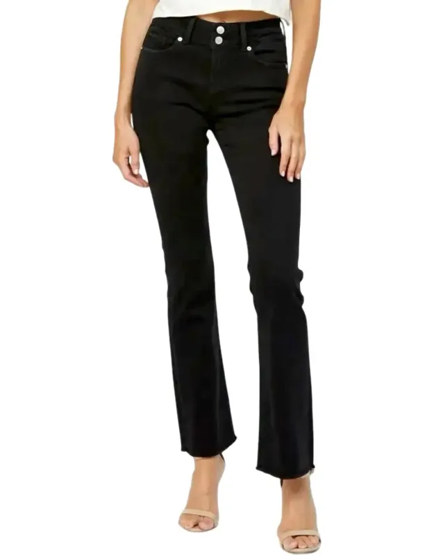 Mid Rise Slim Boot Cut Jeans