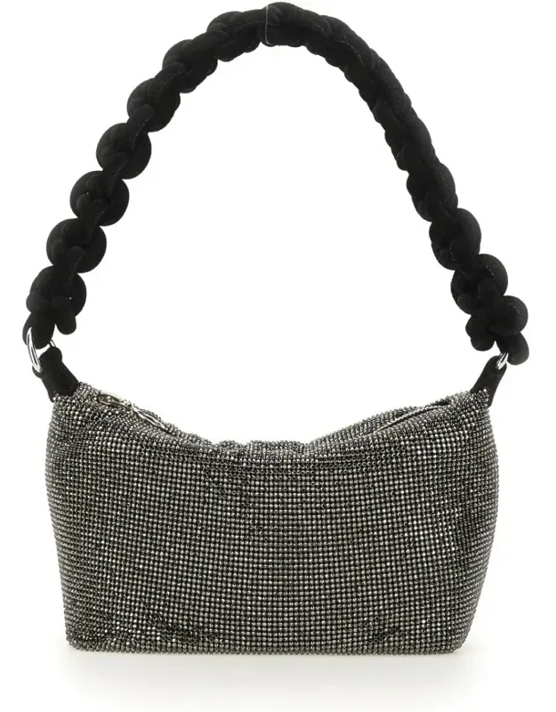 Knotted Handle Bag With Textured Surface
