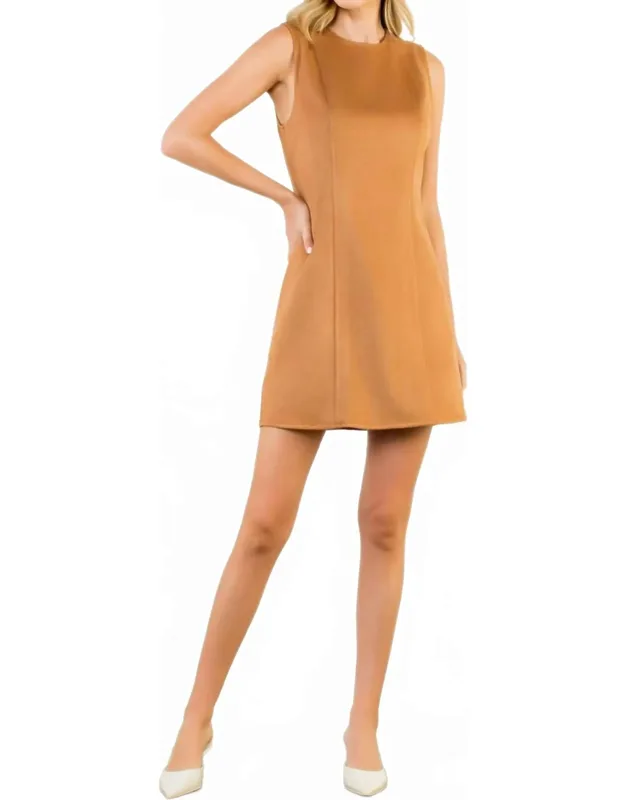 Sleeveless Suede Dress