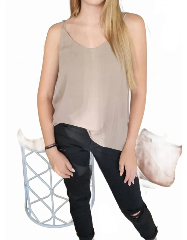 Crinkle Double Strap Tank Top