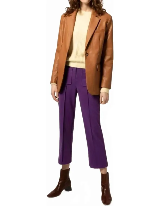 Luana Faux Leather Blazer