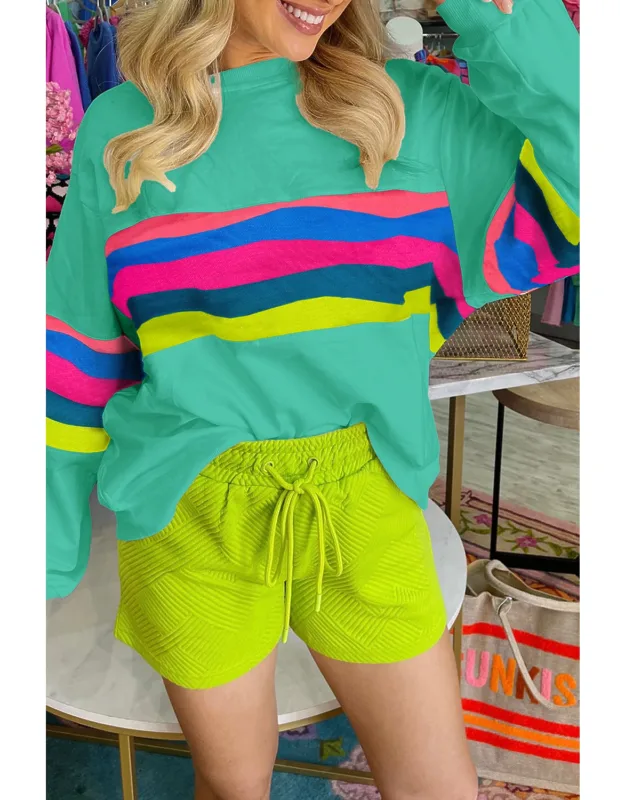 Striped Accent Long Sleeve T-shirt