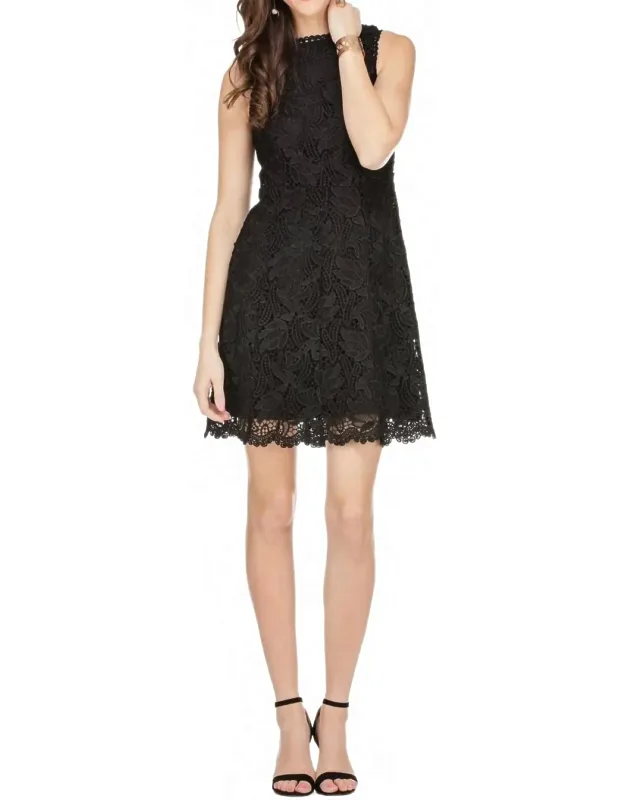 Lace Flared Mini Dress