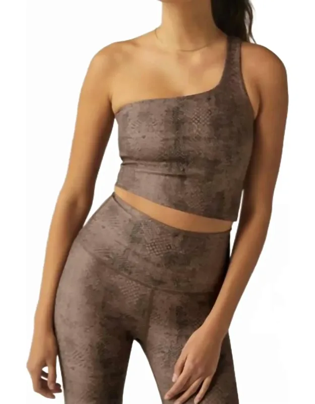Softmark One Shoulder High Cropped Tank