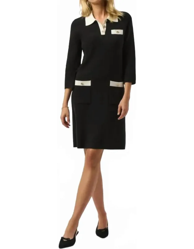 Shirt Collar Knit Dress