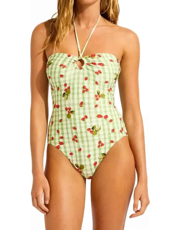 Beach Picnic Bandeau One Piece Swimsuit