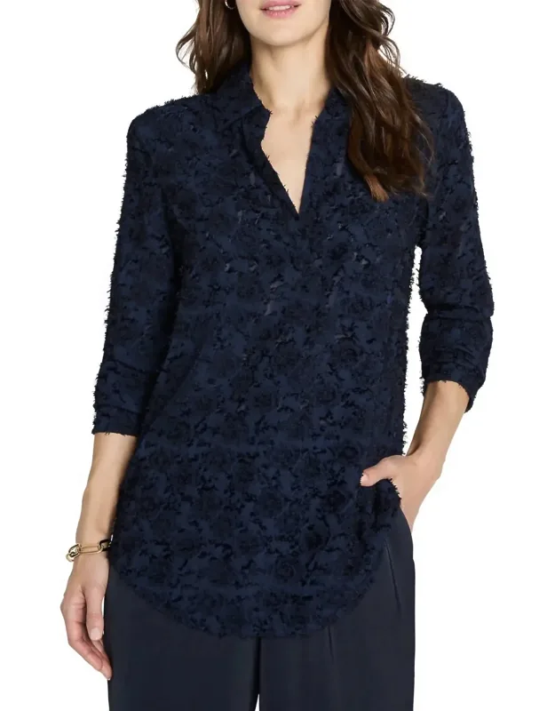 Clipped Jacquard Top