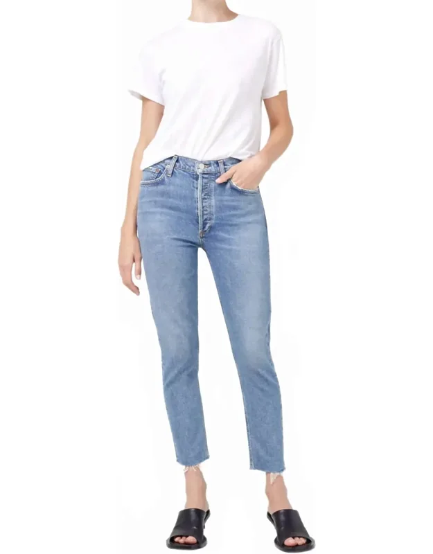 Nico High Rise Slim Straight Jeans