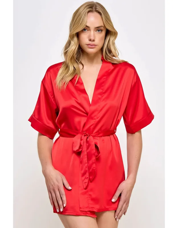 Elegant Satin Lounge Robe