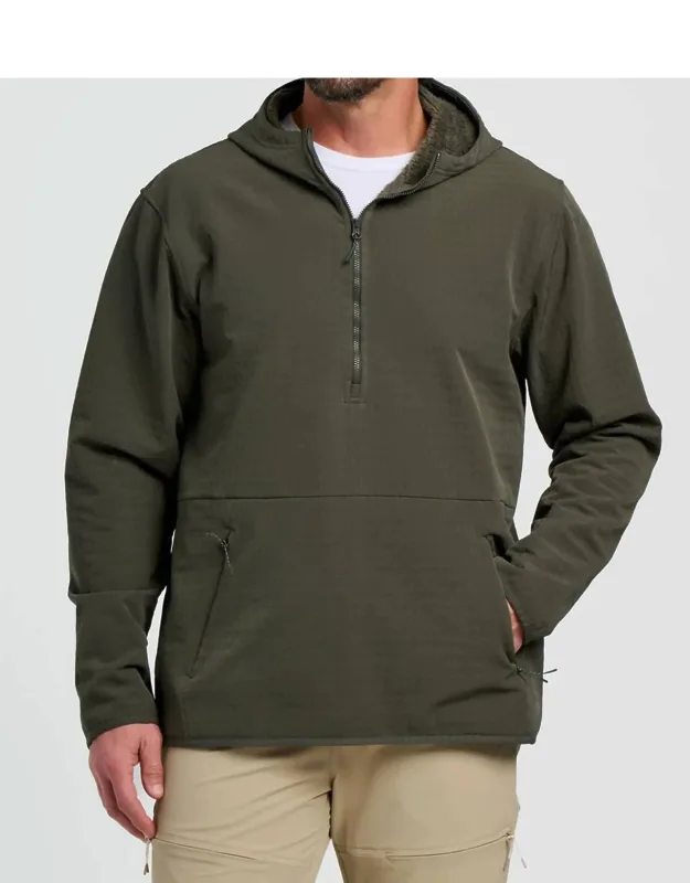Gridback Fleece Anorak Hoodie