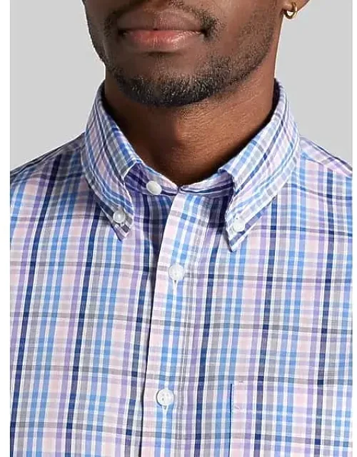 Modern Fit Check Button Up Shirt