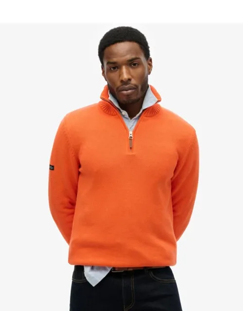 Cotton Classics Half-zip Knitted Jumper