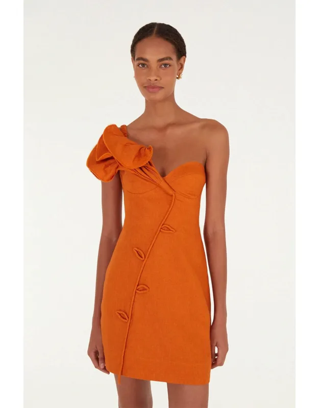 Flower Euroflax Premium Linen Mini Dress