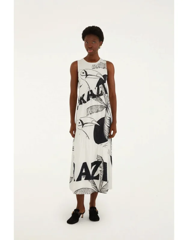 Organic Cotton Patch Midi Dress