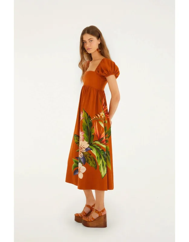 Hilo Arrangement Midi Dress
