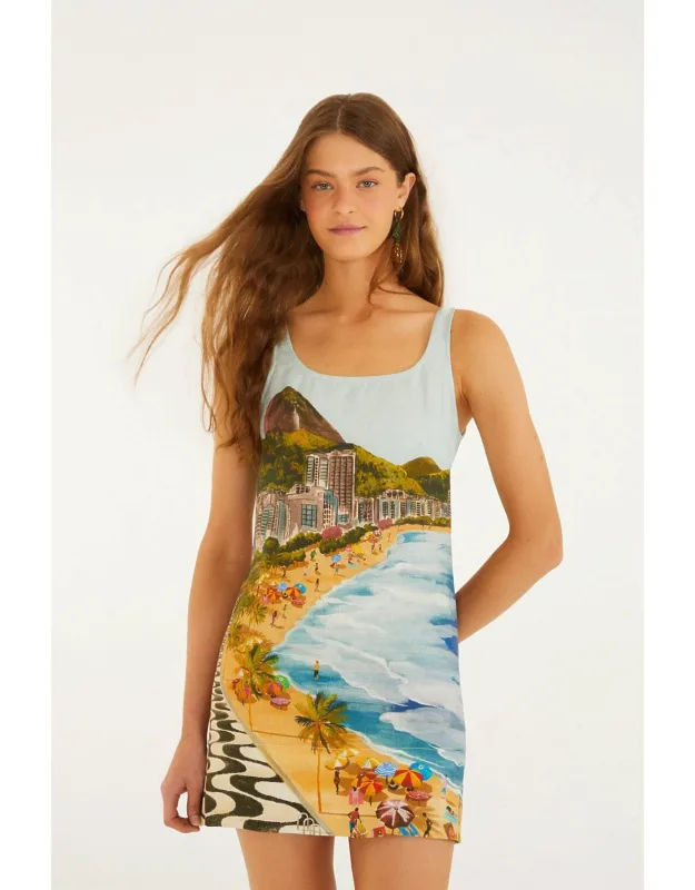 Copacabana Beach Euroflax Premium Linen Mini Dress