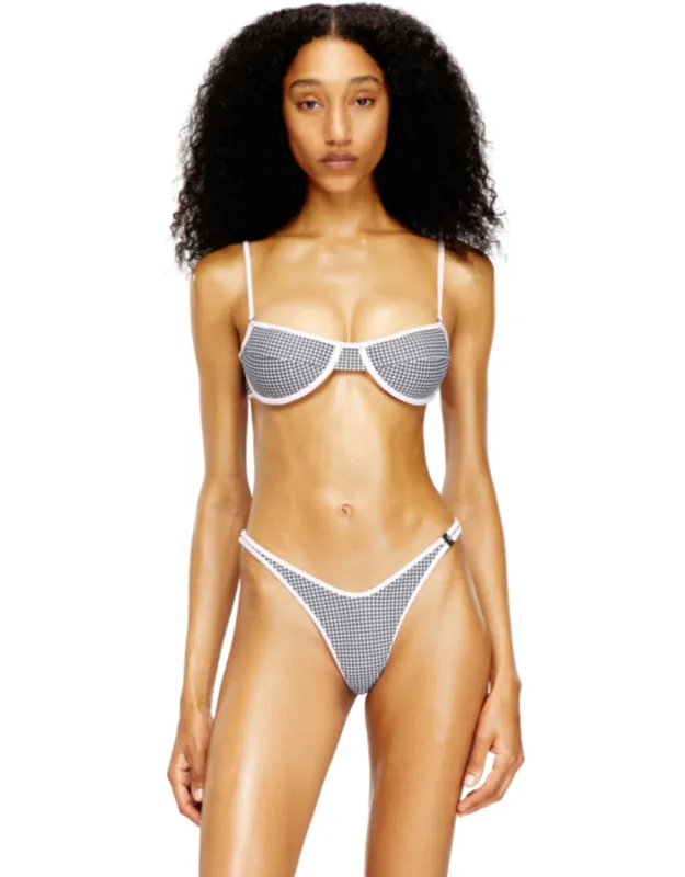 Bikini Top With Houndstooth Print