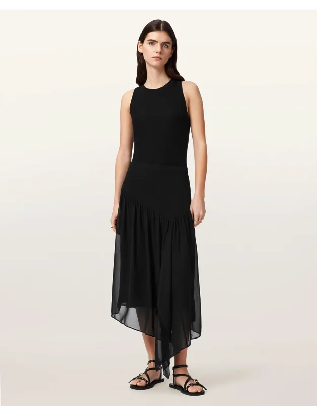 Asymmetric Maxi Skirt