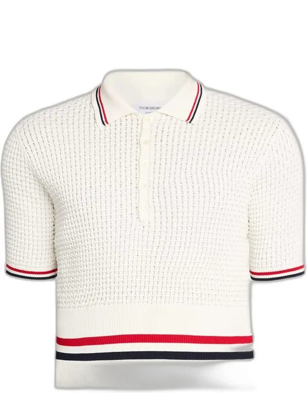 Float Ripple Stitch Rwb Stripe Polo Shirt