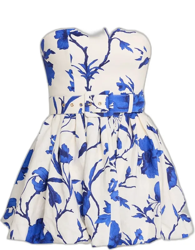 Swan Strapless Mini Bubble Dress