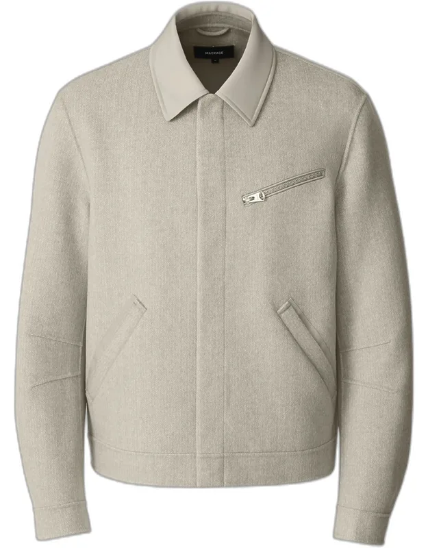 Hayes Double-face Herringbone Wool Shirt Jacket