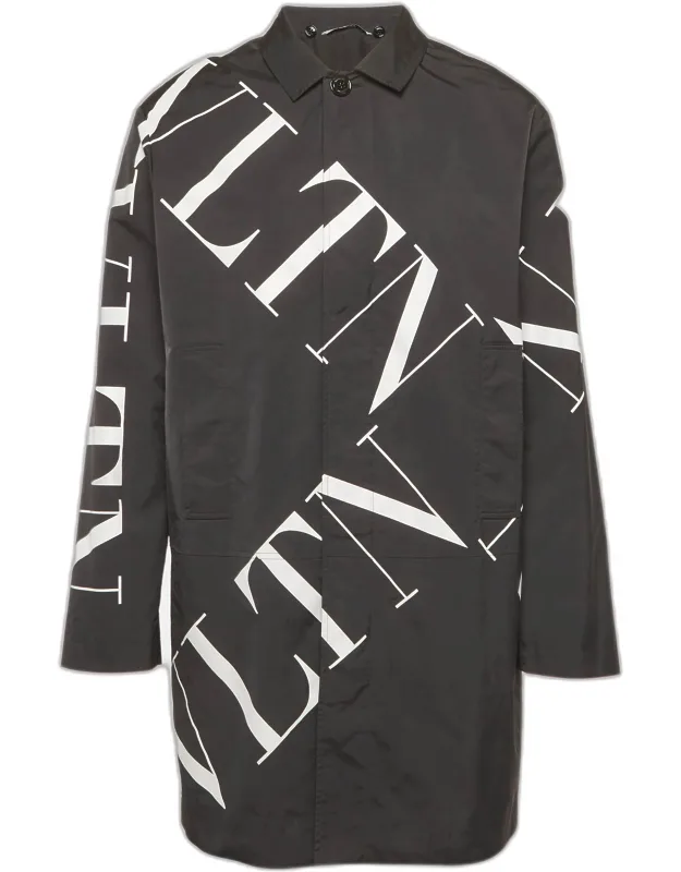 Logo Printed Synthetic Parka Jacket