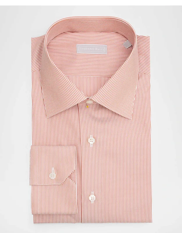 Cotton Bicolor Stripe Dress Shirt