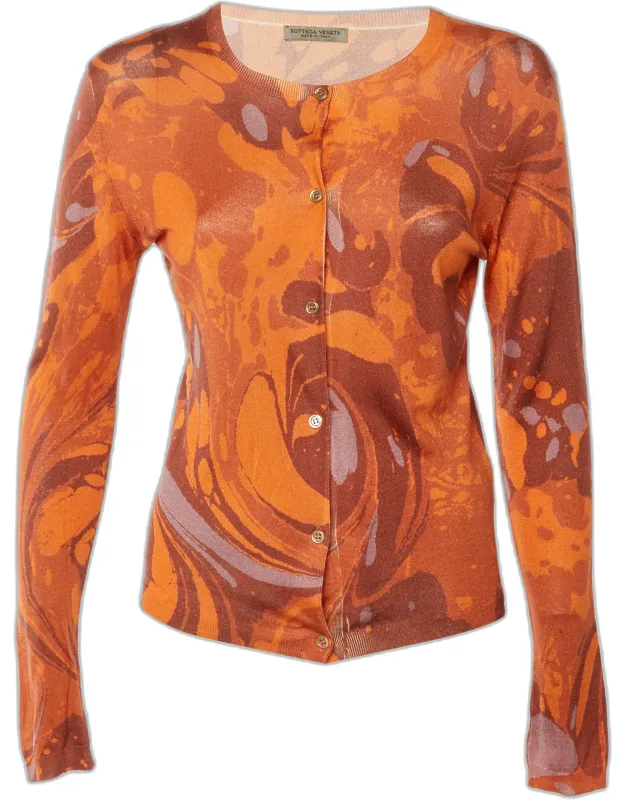Printed Cashmere & Silk Cardigan