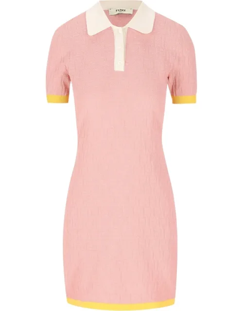 Logo-pattern Midi Dress