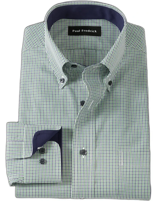 Non-iron Cotton Check Dress Shirt