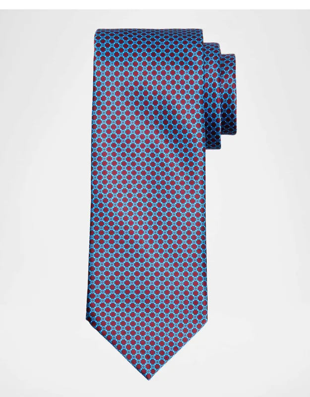 Geometric-link Silk Tie