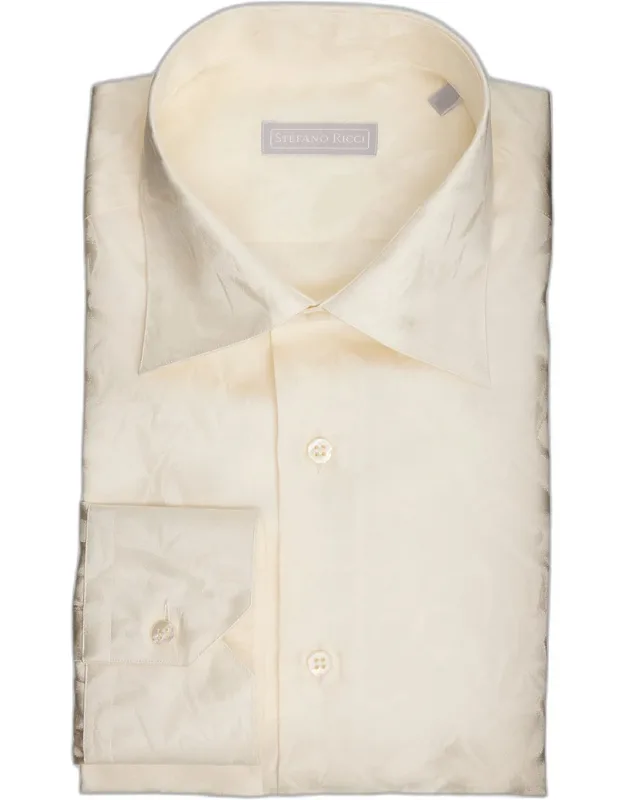 Silk Leaf-jacquard Sport Shirt