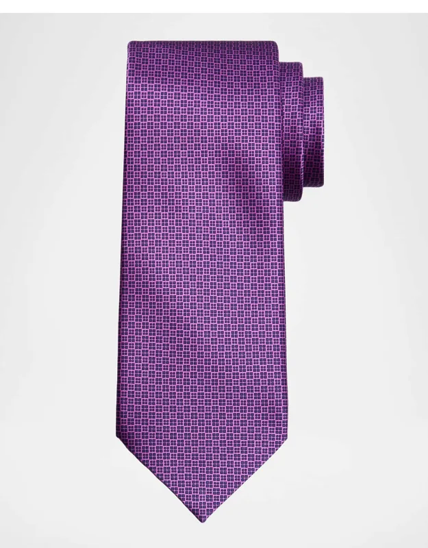 Micro-geometric Silk Tie - Luxurious Silk, Italian Handmade Craftsmanship