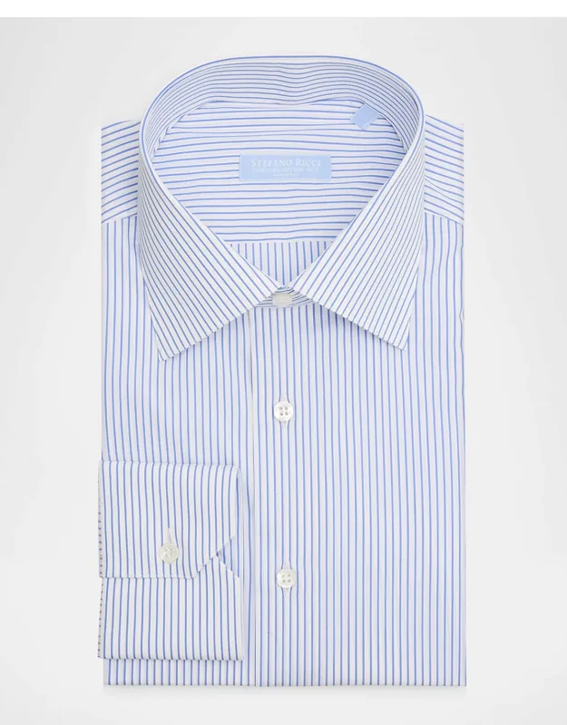 Cotton Pinstripe Dress Shirt