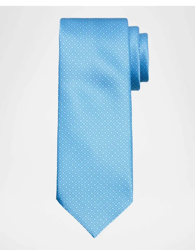 Geometric Floral Woven Silk Tie