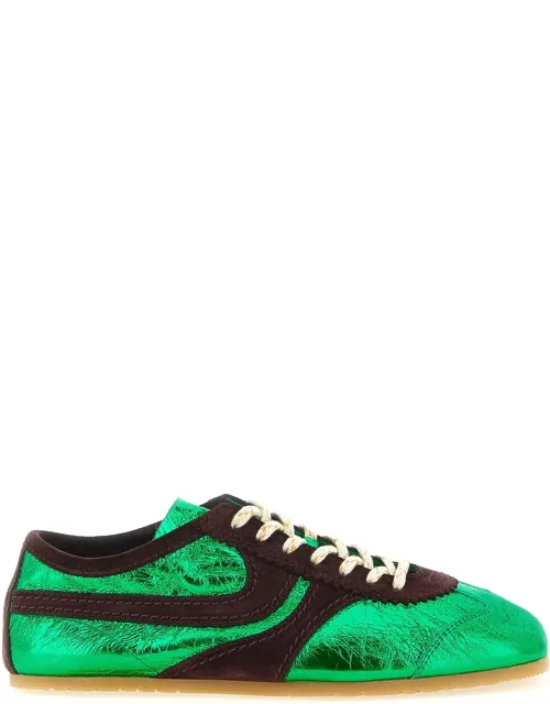 Laminated Leather Sneakers