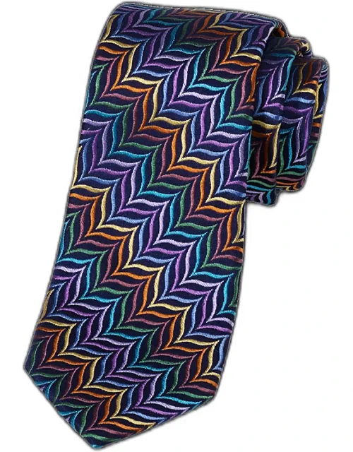 Herringbone Woven Silk Tie