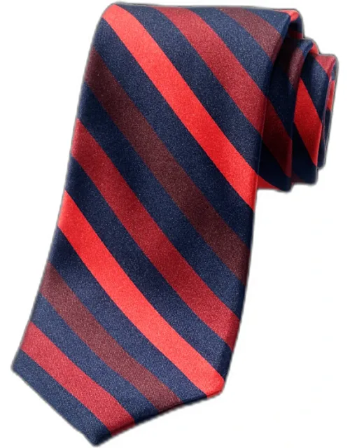Stripe Tie Woven Silk 3 1/8'' Width