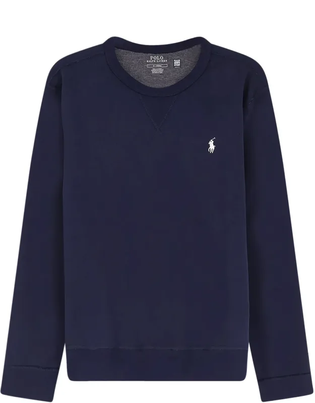 Cotton Blend Sweatshirt With Front Embroidered Logo