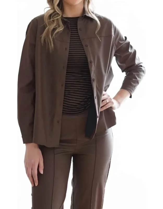 Faux Leather Top