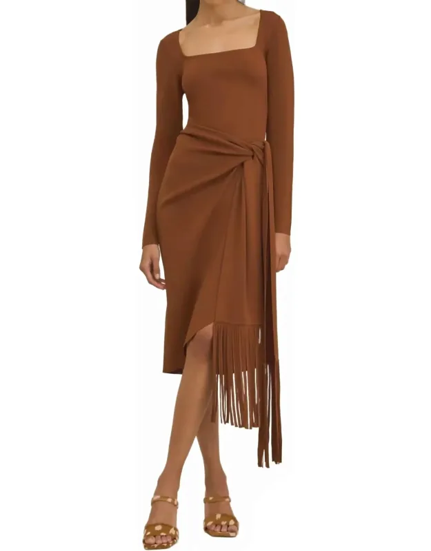 Fringe Wrap Dress