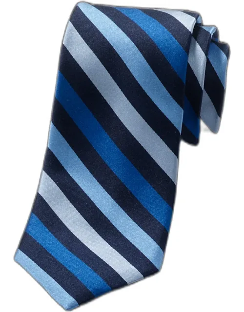 Stripe Tie Woven Silk 3 1/8'' Width