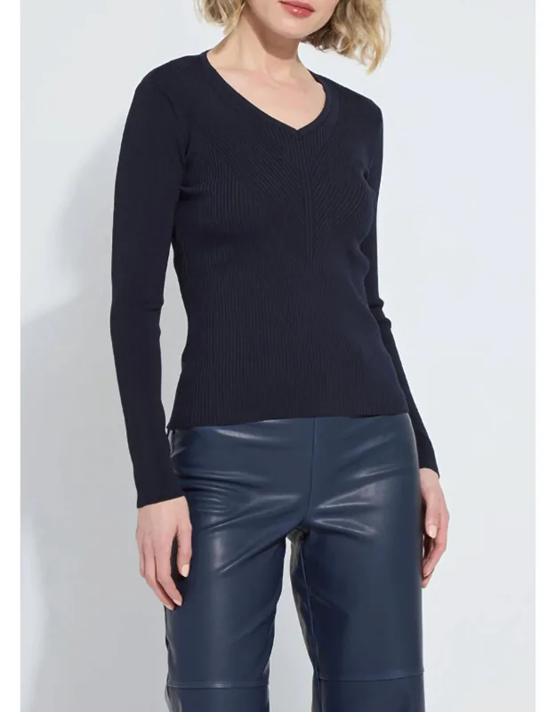 Adette V-neck Ribbed Longsleeve Sweater