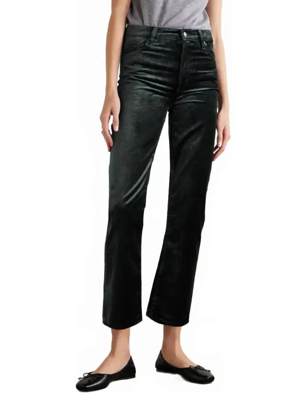 Le Sleek Straight Velveteen Pants