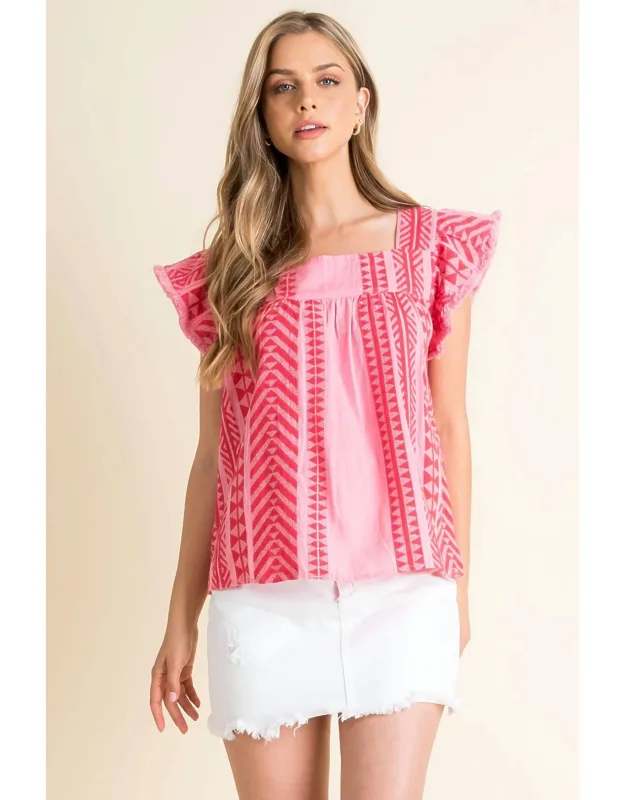 Sicilian Skies Textured Top