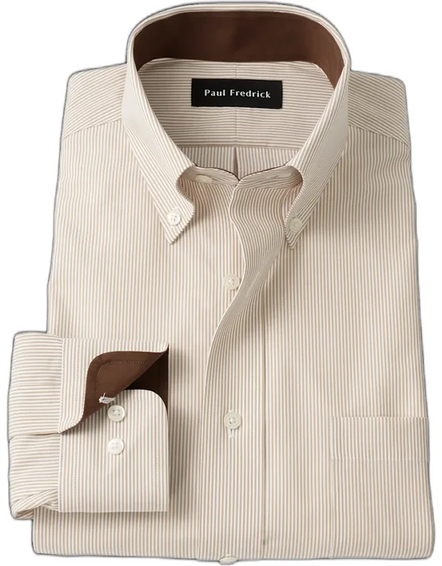 Non-iron Cotton Stripe Dress Shirt