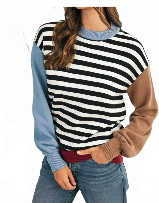 Striped Color Block Sweater