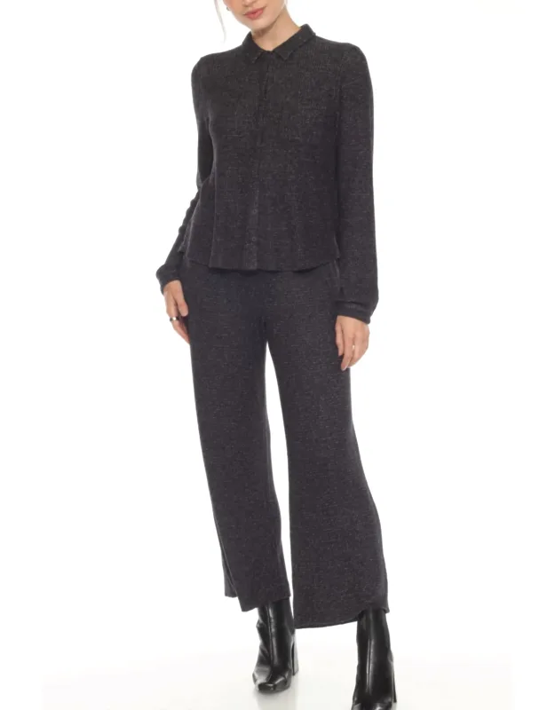 Waffle Knit Cpo Shirt And Pant Set