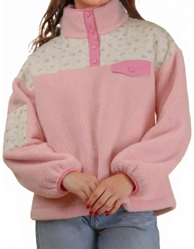 Floral Fleece Pullover